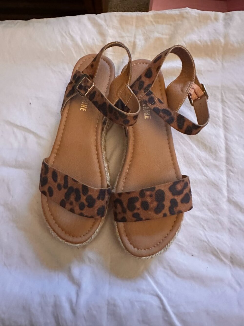 Boutique animal print espadrilles size 7.5